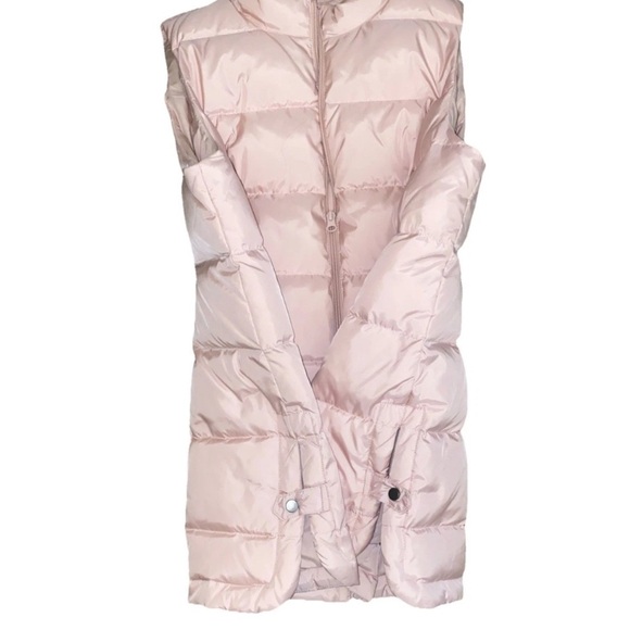 J Jill Down Filled Vest Women Medium Petite Pink Puffer Zip Vest - Picture 6 of 6